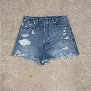 abercrombie & fitch jean shorts